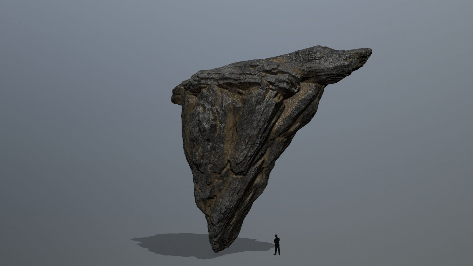 rocks rock arch with person Low-poly 3D model_20