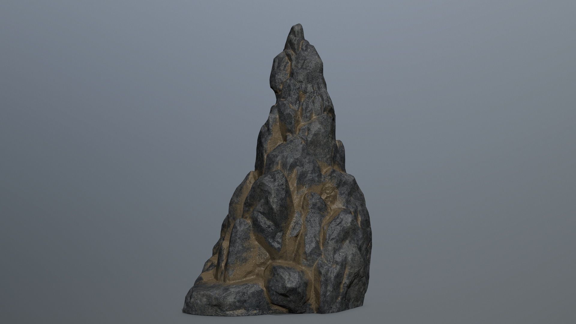 rocks rock arch with person Low-poly 3D model_16