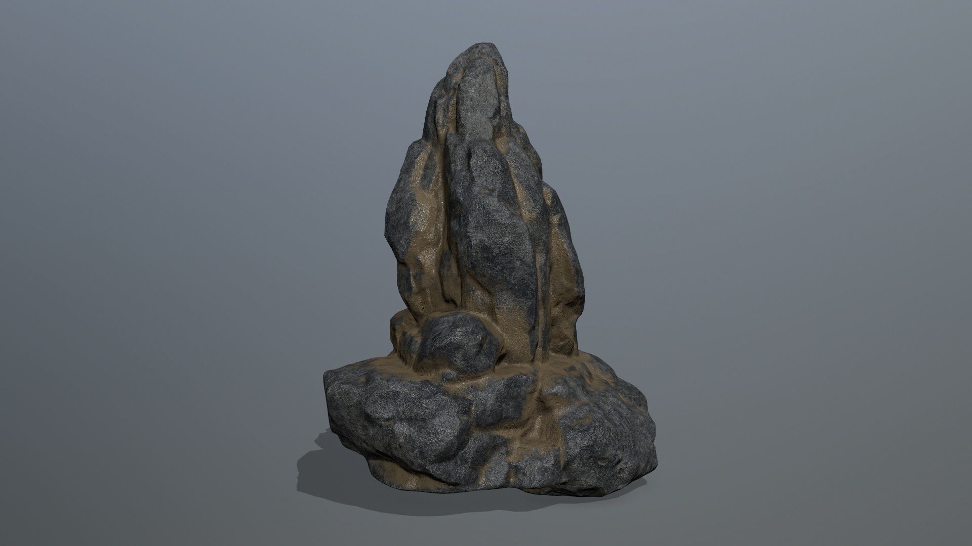 rocks rock arch with person Low-poly 3D model_7