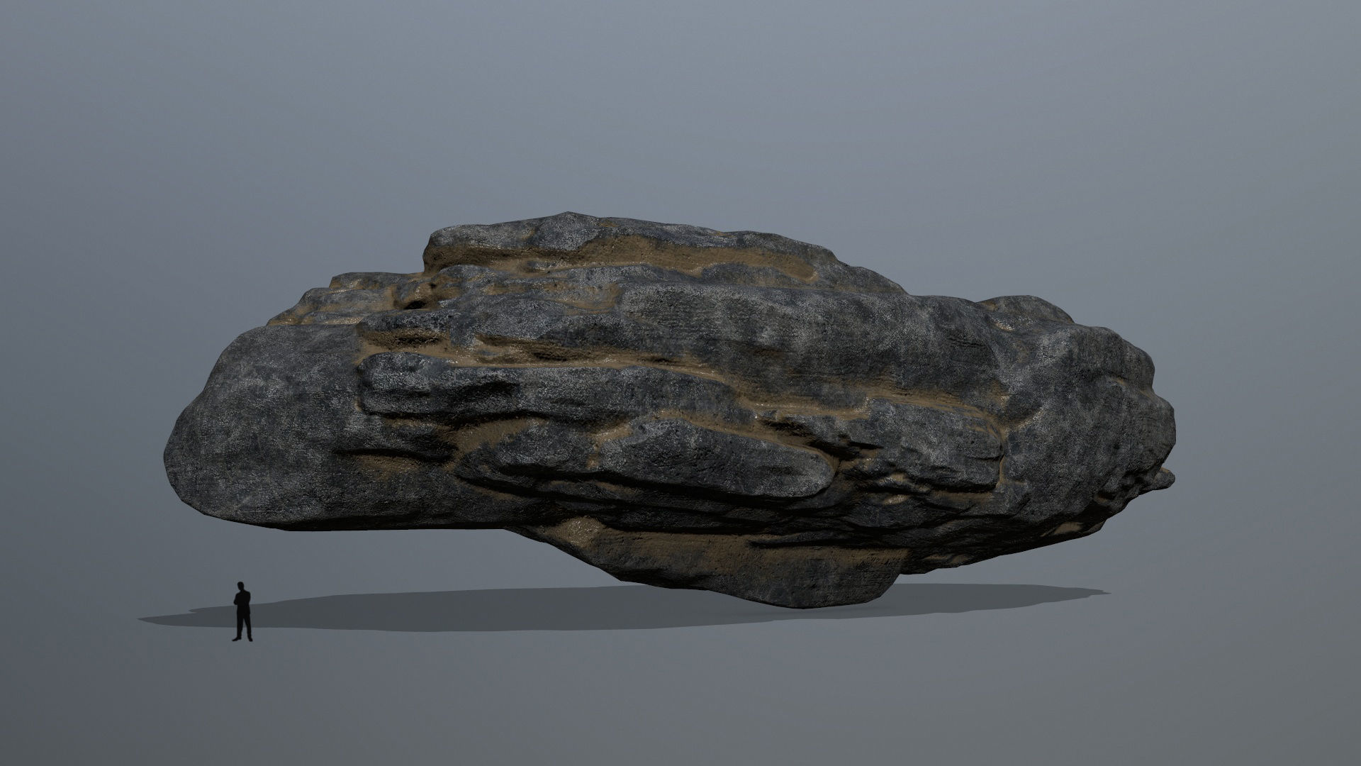 rocks rock arch with person Low-poly 3D model_12