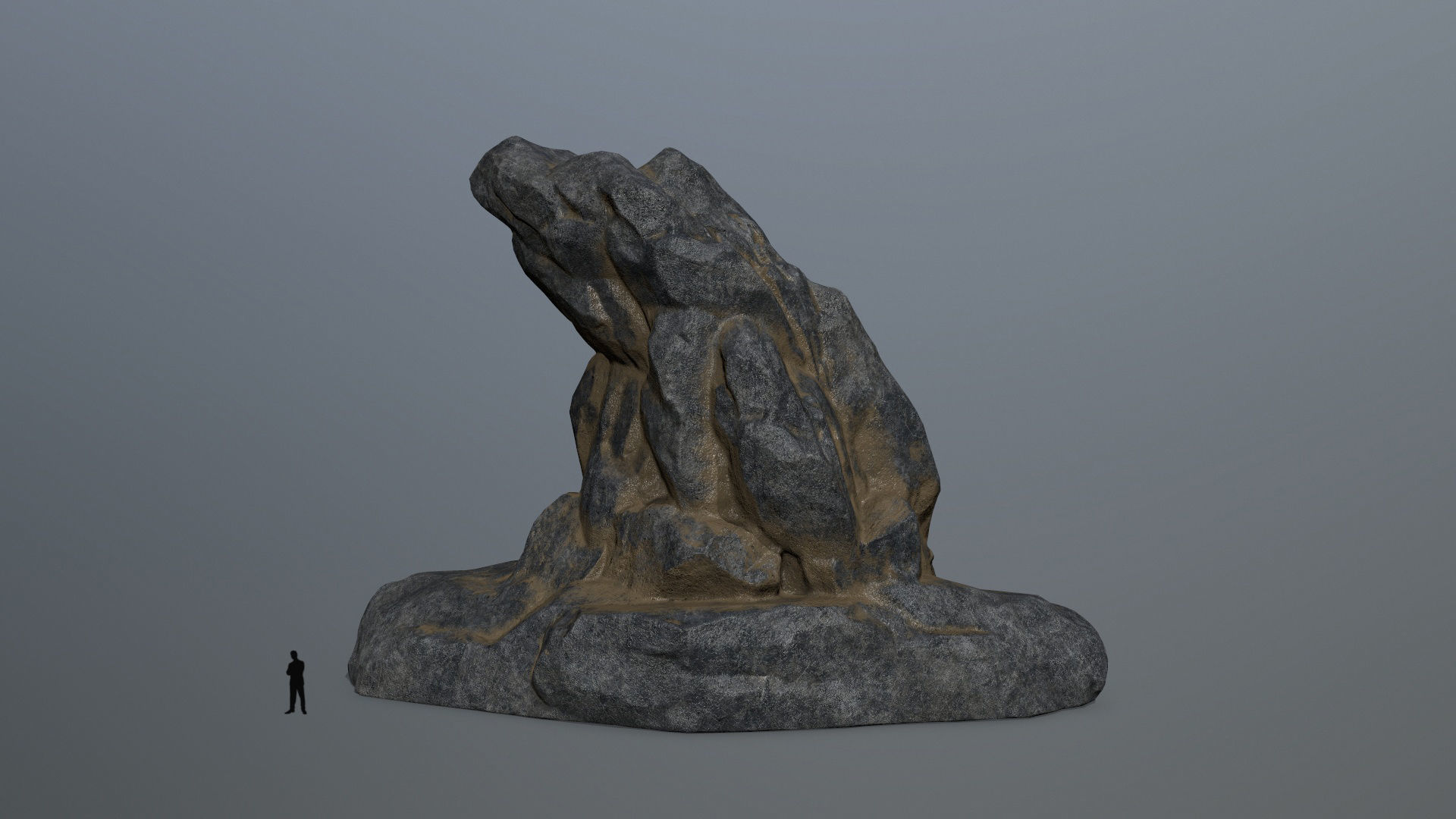 rocks rock arch with person Low-poly 3D model_9