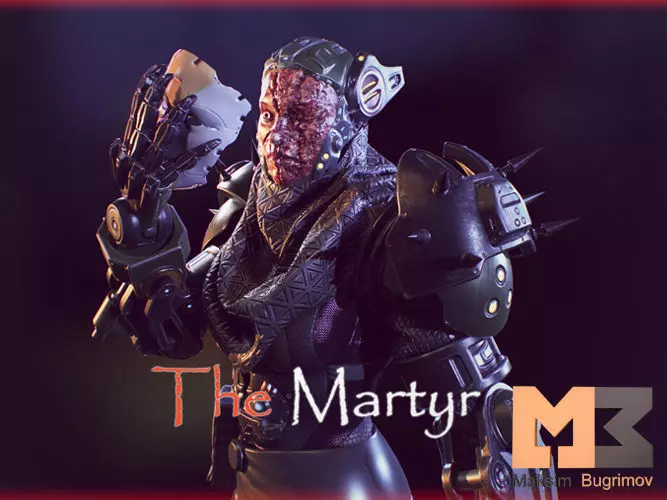 Sci-fi Character 07 Martyr Low-poly 3D model_0