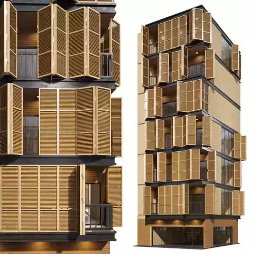 Wooden Facade Building