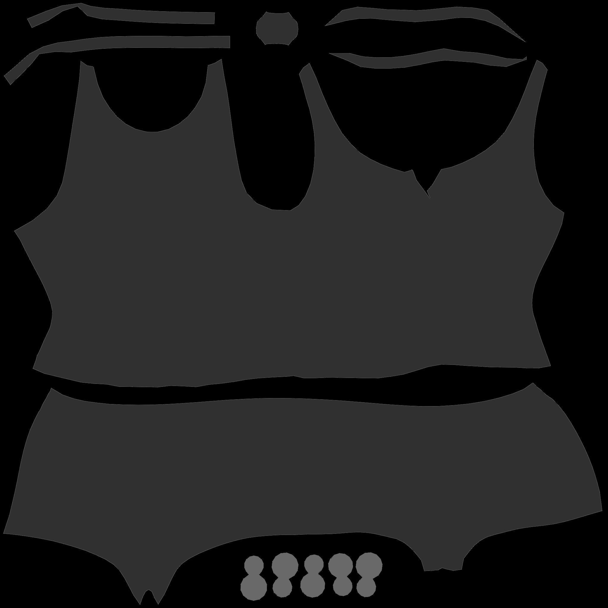 Short and Tank Pyjama Set Low-poly 3D model_9