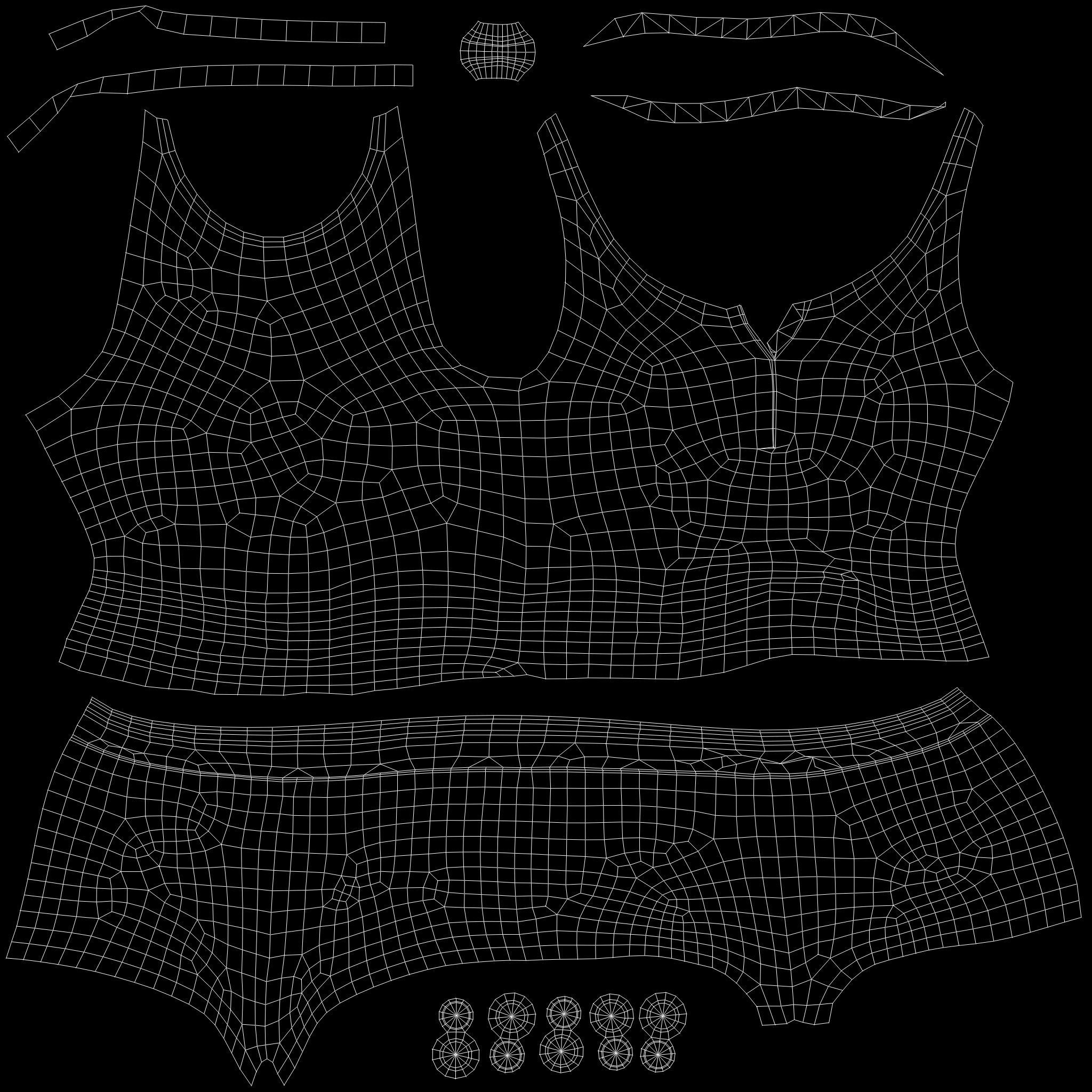 Short and Tank Pyjama Set Low-poly 3D model_10