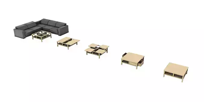 3D Couch and Tables
