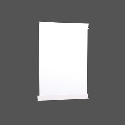 Poster With Sticky Tape v3 001 Low-poly 3D model