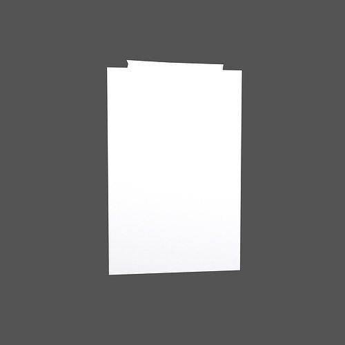 Poster With Sticky Tape v4 001 Low-poly 3D model