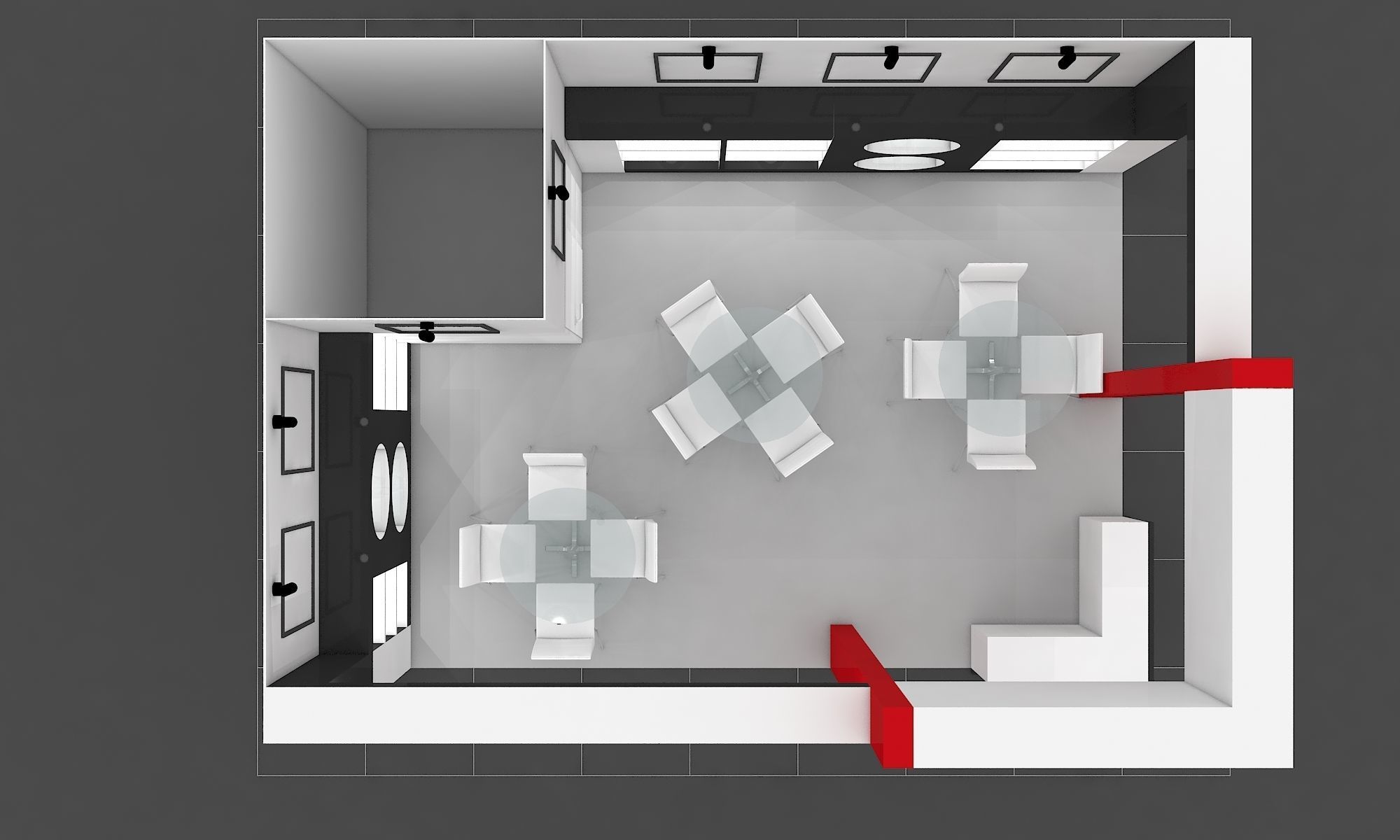 Exhibition Stall Size 7 m x 5 m  Height 450 cm 3D model_3