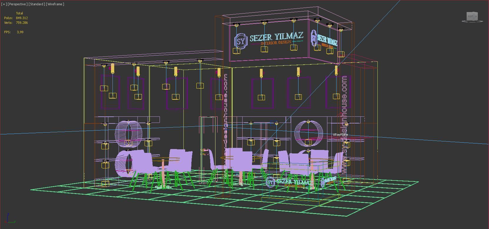 Exhibition Stall Size 7 m x 5 m  Height 450 cm 3D model_4