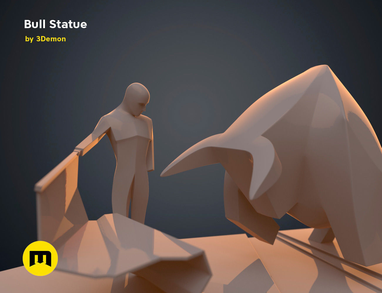 Bull Statue - Dune 3D print model_37