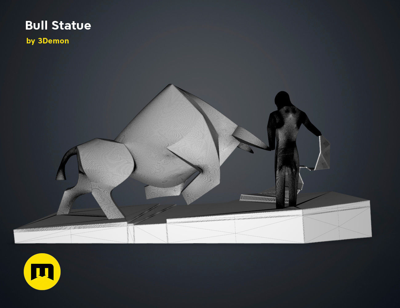 Bull Statue - Dune 3D print model_39