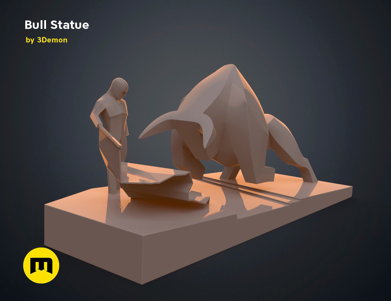 Bull Statue - Dune 3D print model_41