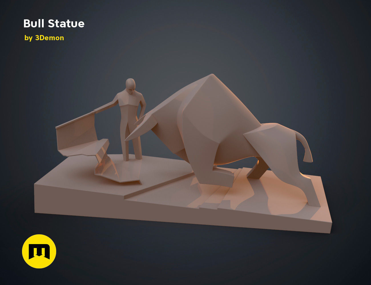 Bull Statue - Dune 3D print model_9
