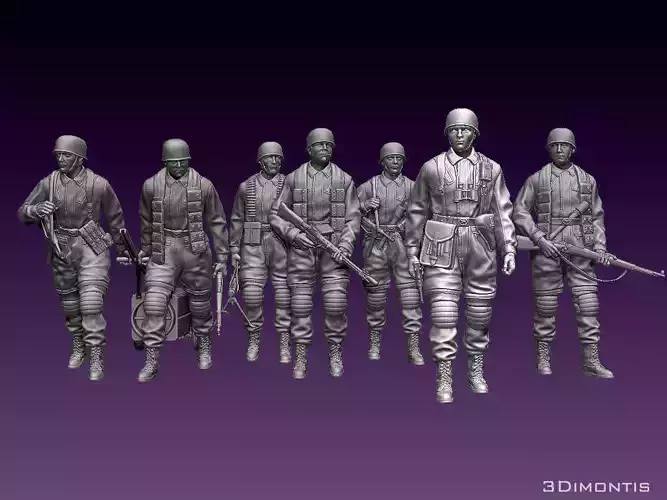 German   paratroopers 3D print model