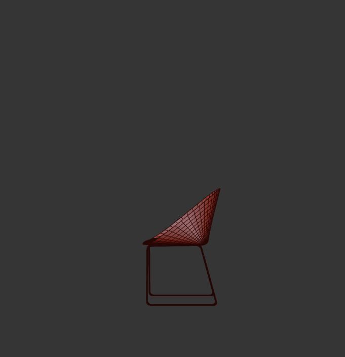 CAFE FURNITURE SET 3D model_1