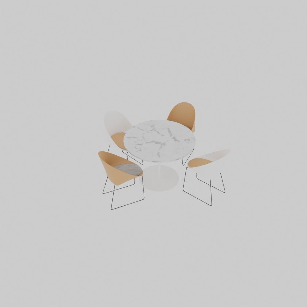 CAFE FURNITURE SET 3D model_5