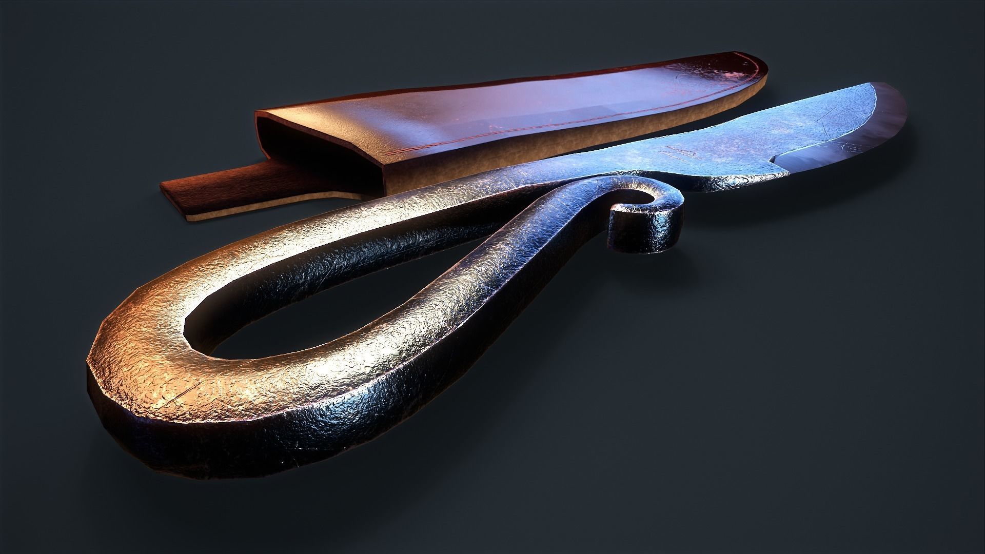 Viking Dagger Low-poly 3D model_3