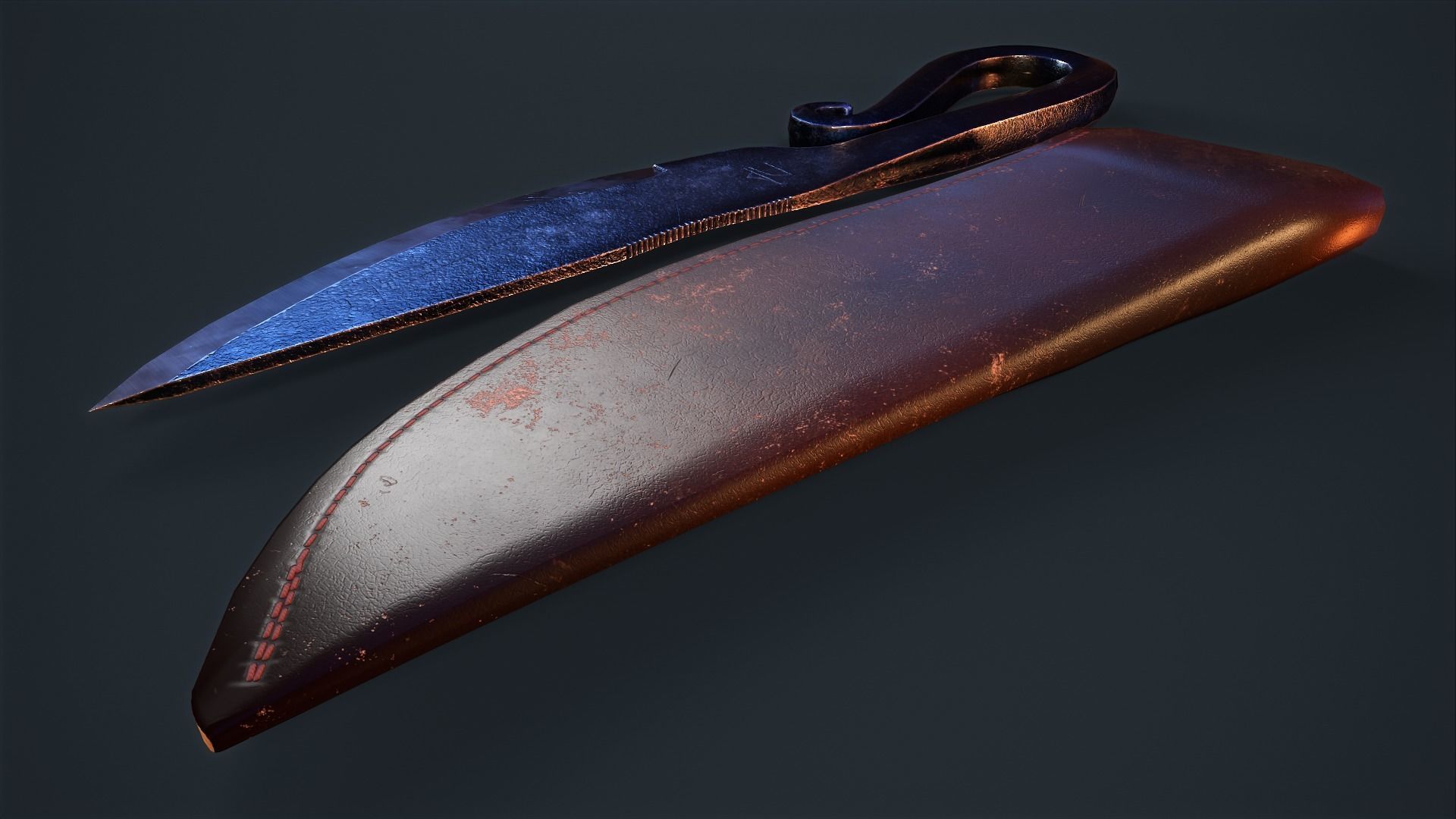 Viking Dagger Low-poly 3D model_5