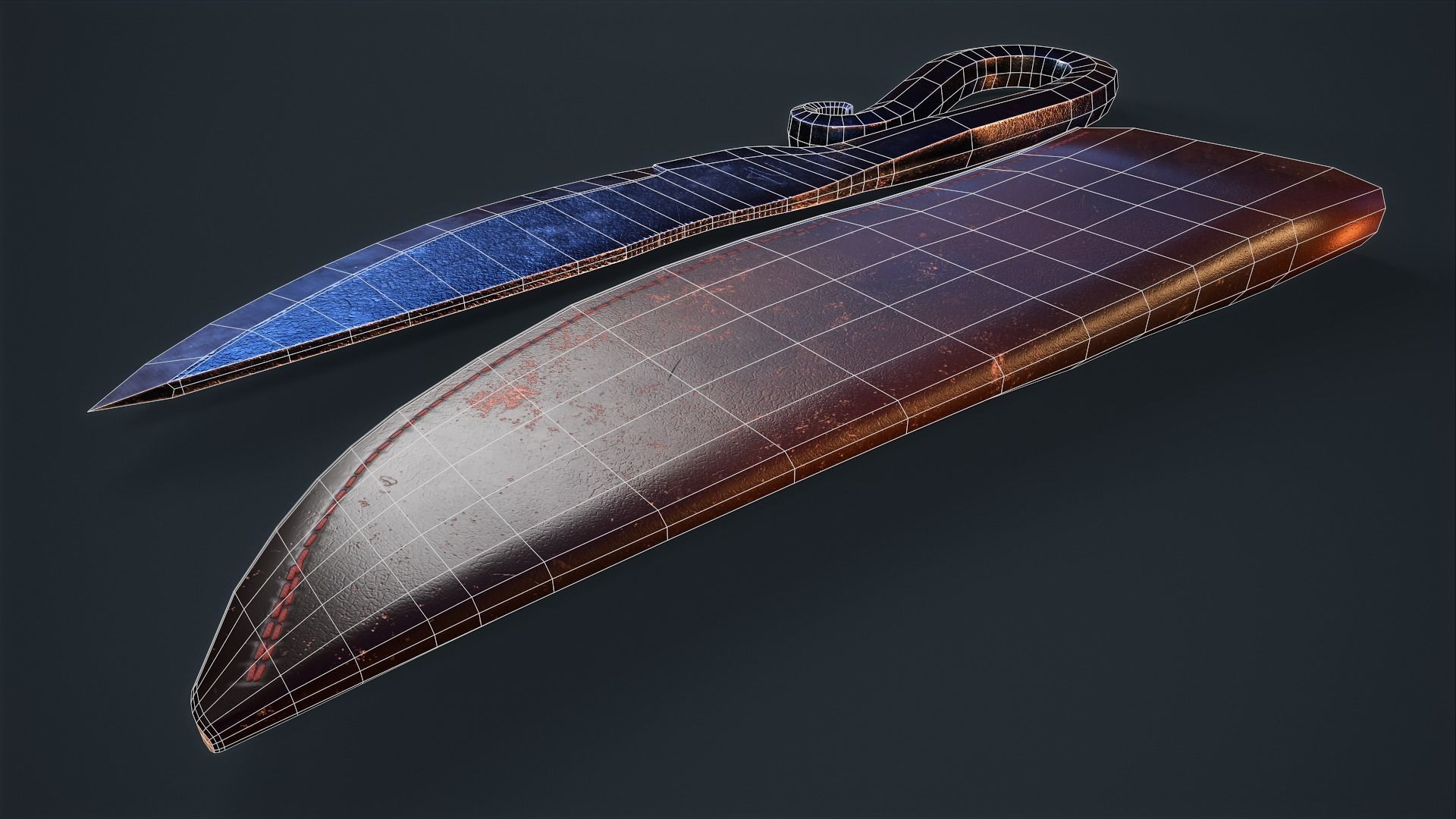 Viking Dagger Low-poly 3D model_12