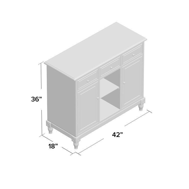 Leonard Wide Drawer Server 3D model_1