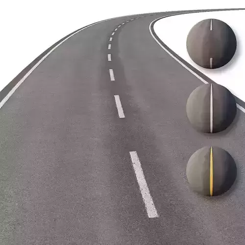PBR Road circles 3D model
