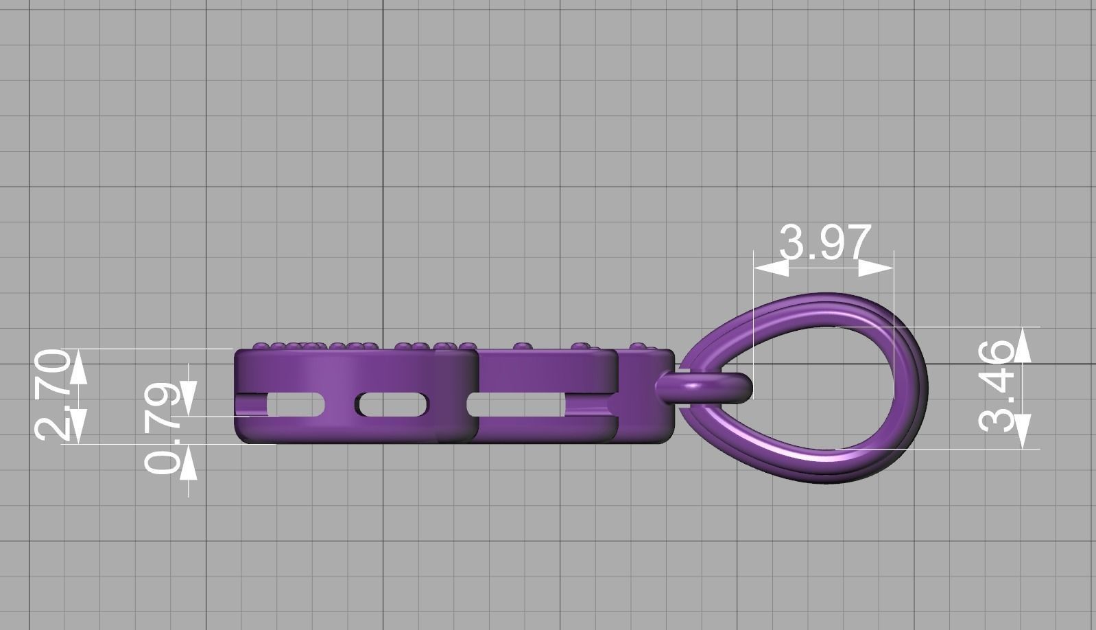 Small Hamsa Hand Pendant Necklace Two Sizes  3dmodel 3D print model_14