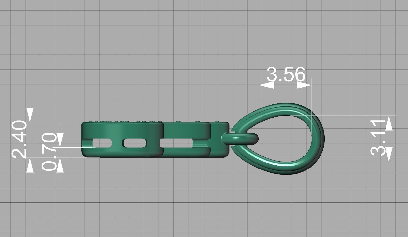 Small Hamsa Hand Pendant Necklace Two Sizes  3dmodel 3D print model_19