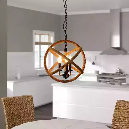 Pranet Light Globe Chandelier 3D model