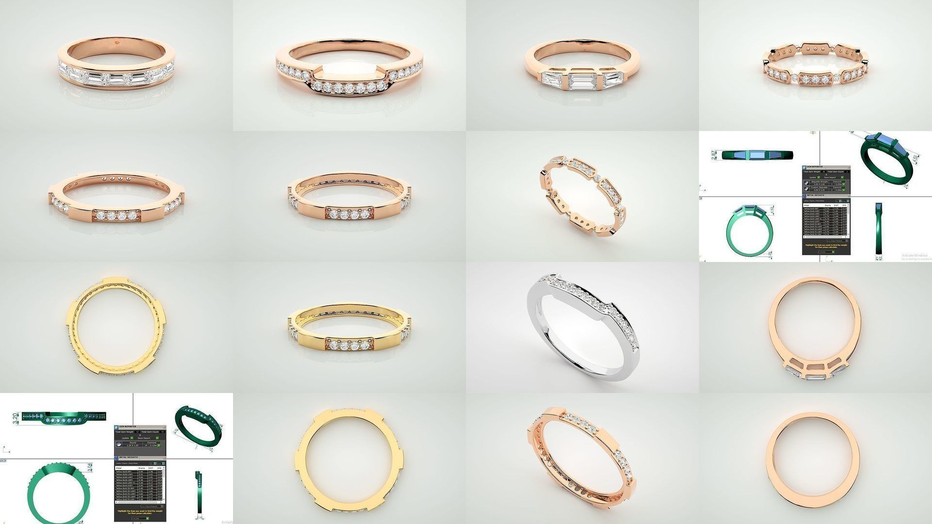 138 Eternity Band Diamond Ring 3dm stl render detail 3D Model Collection_8