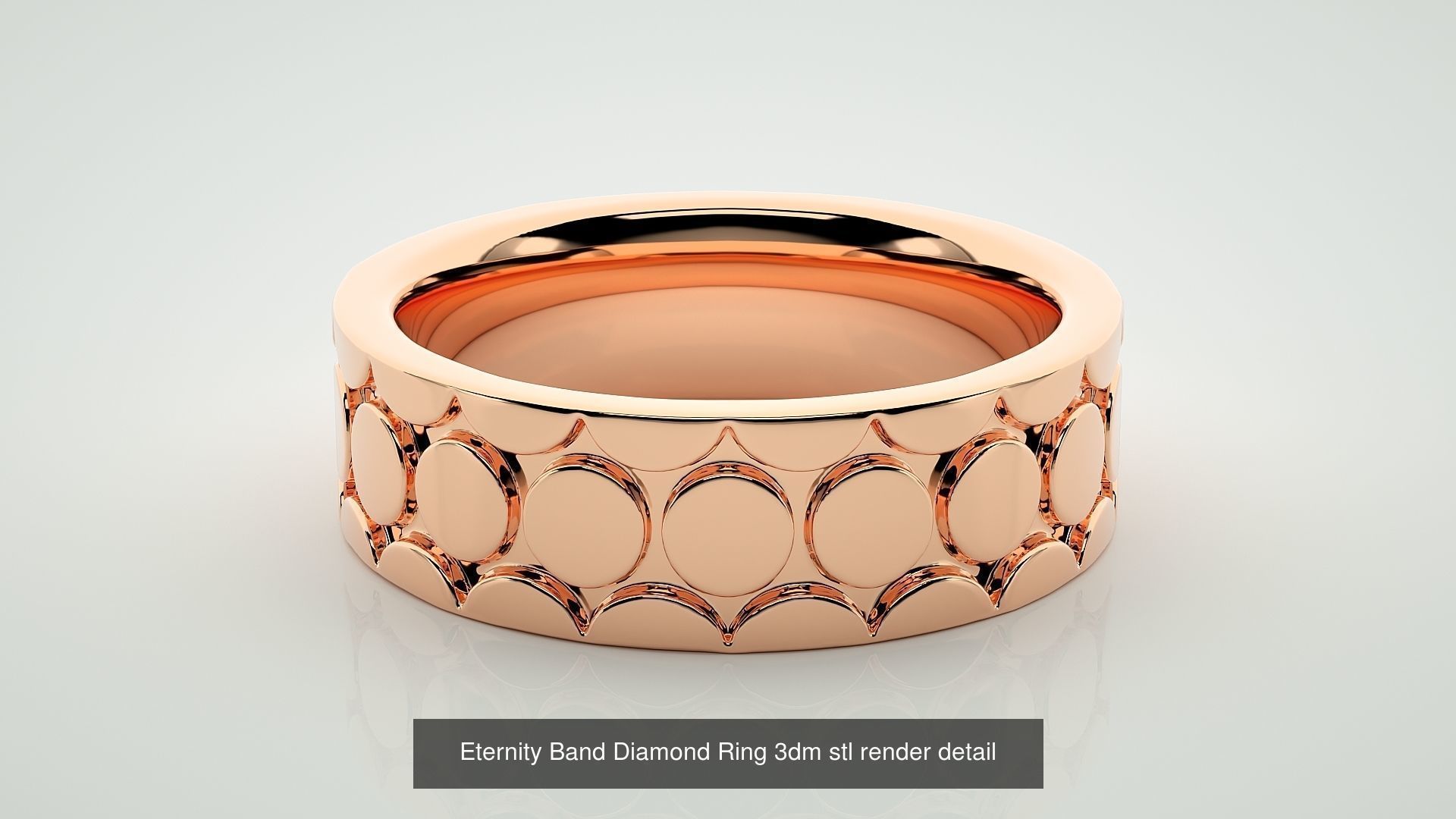 138 Eternity Band Diamond Ring 3dm stl render detail 3D Model Collection_42