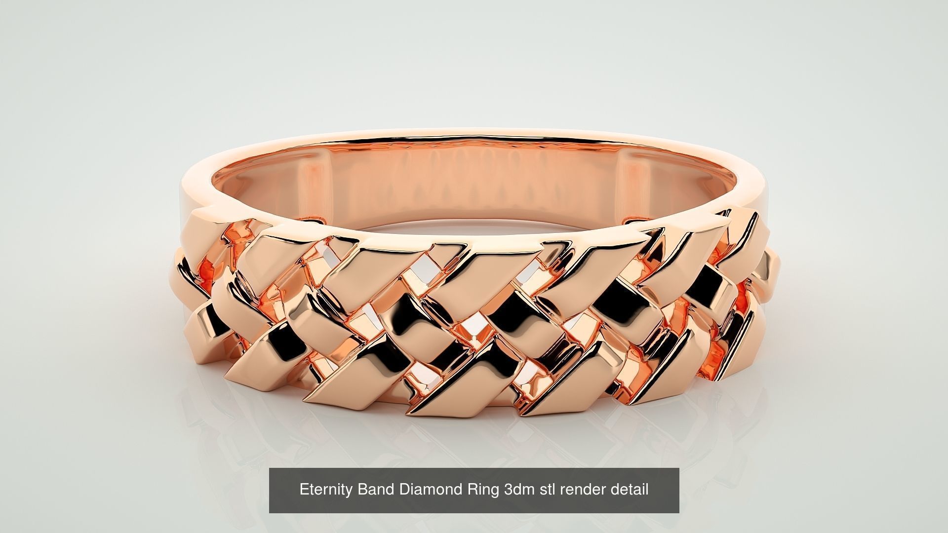 138 Eternity Band Diamond Ring 3dm stl render detail 3D Model Collection_33