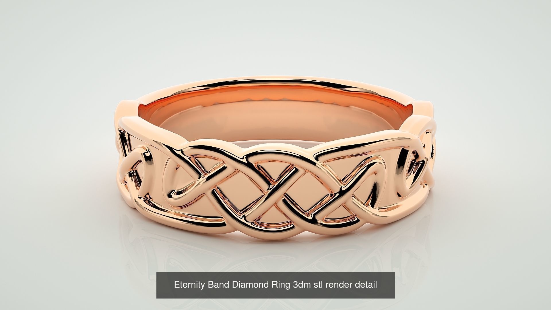 138 Eternity Band Diamond Ring 3dm stl render detail 3D Model Collection_25