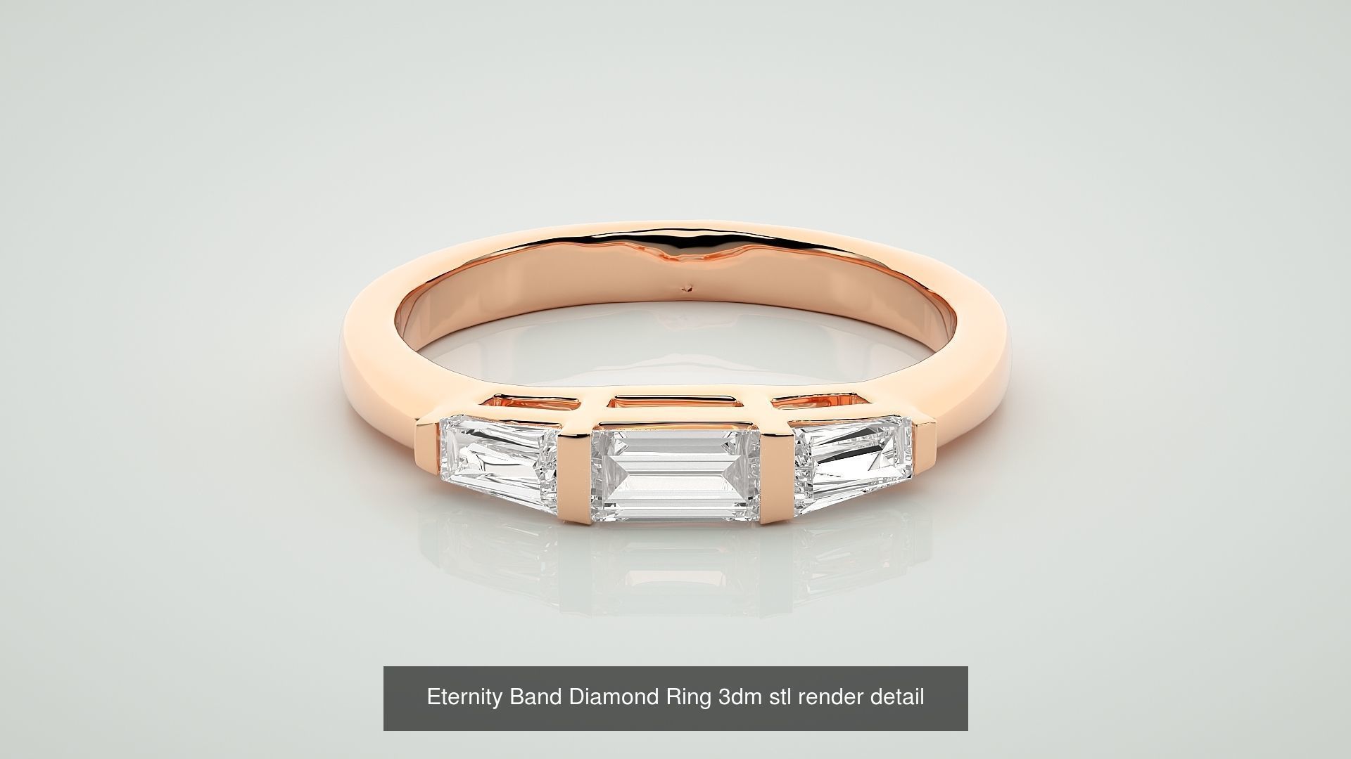138 Eternity Band Diamond Ring 3dm stl render detail 3D Model Collection_129
