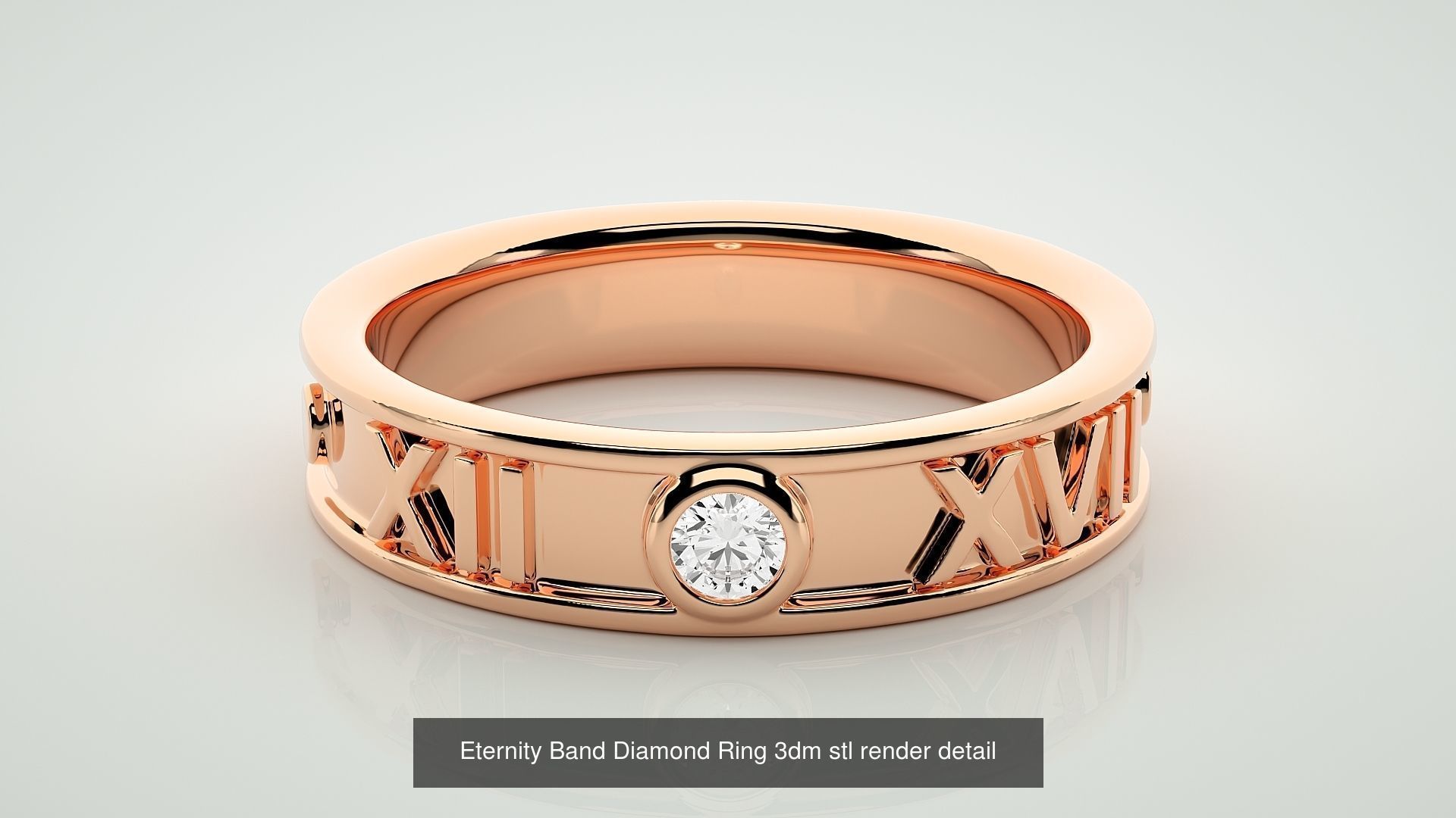 138 Eternity Band Diamond Ring 3dm stl render detail 3D Model Collection_30