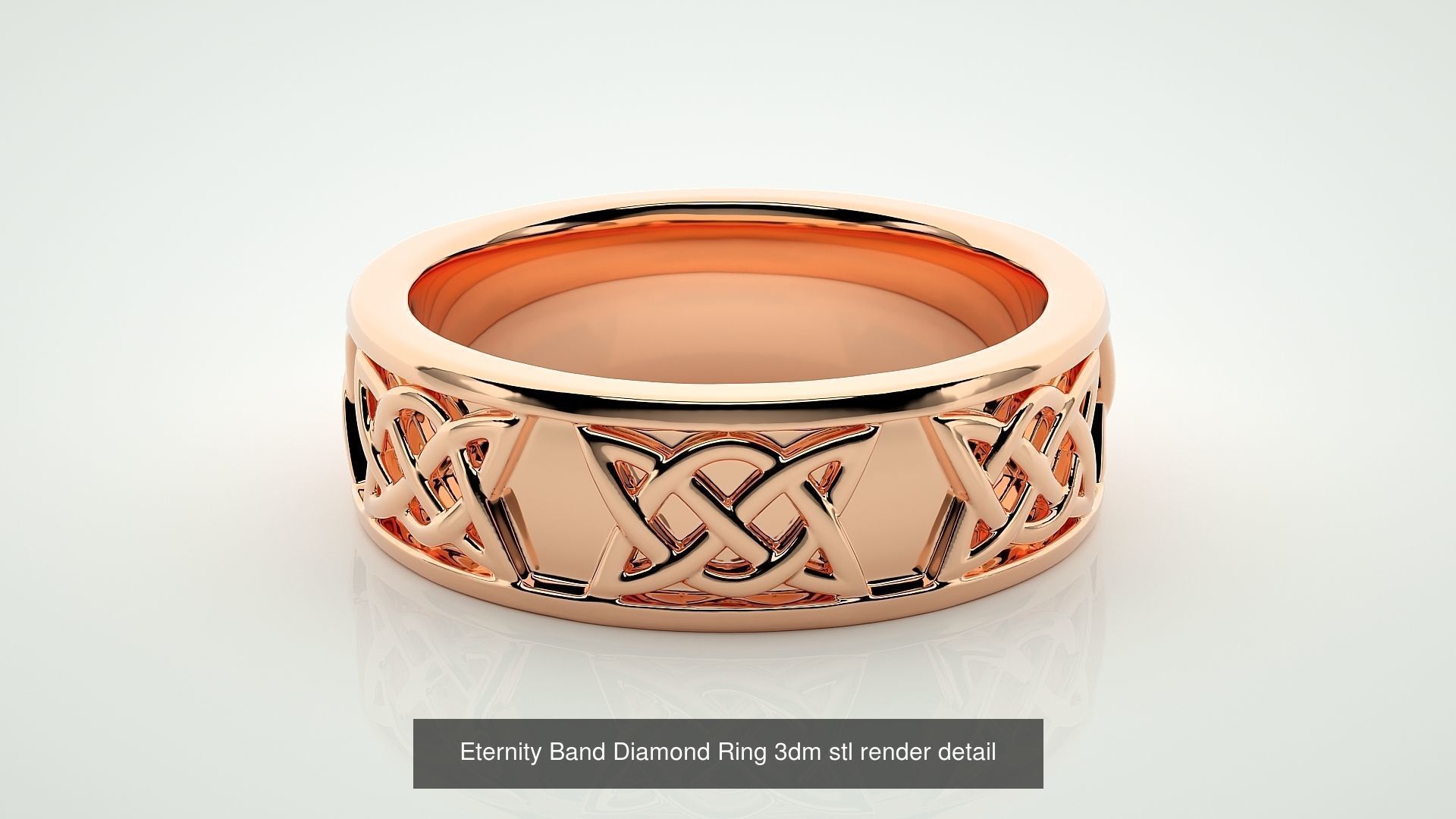 138 Eternity Band Diamond Ring 3dm stl render detail 3D Model Collection_17