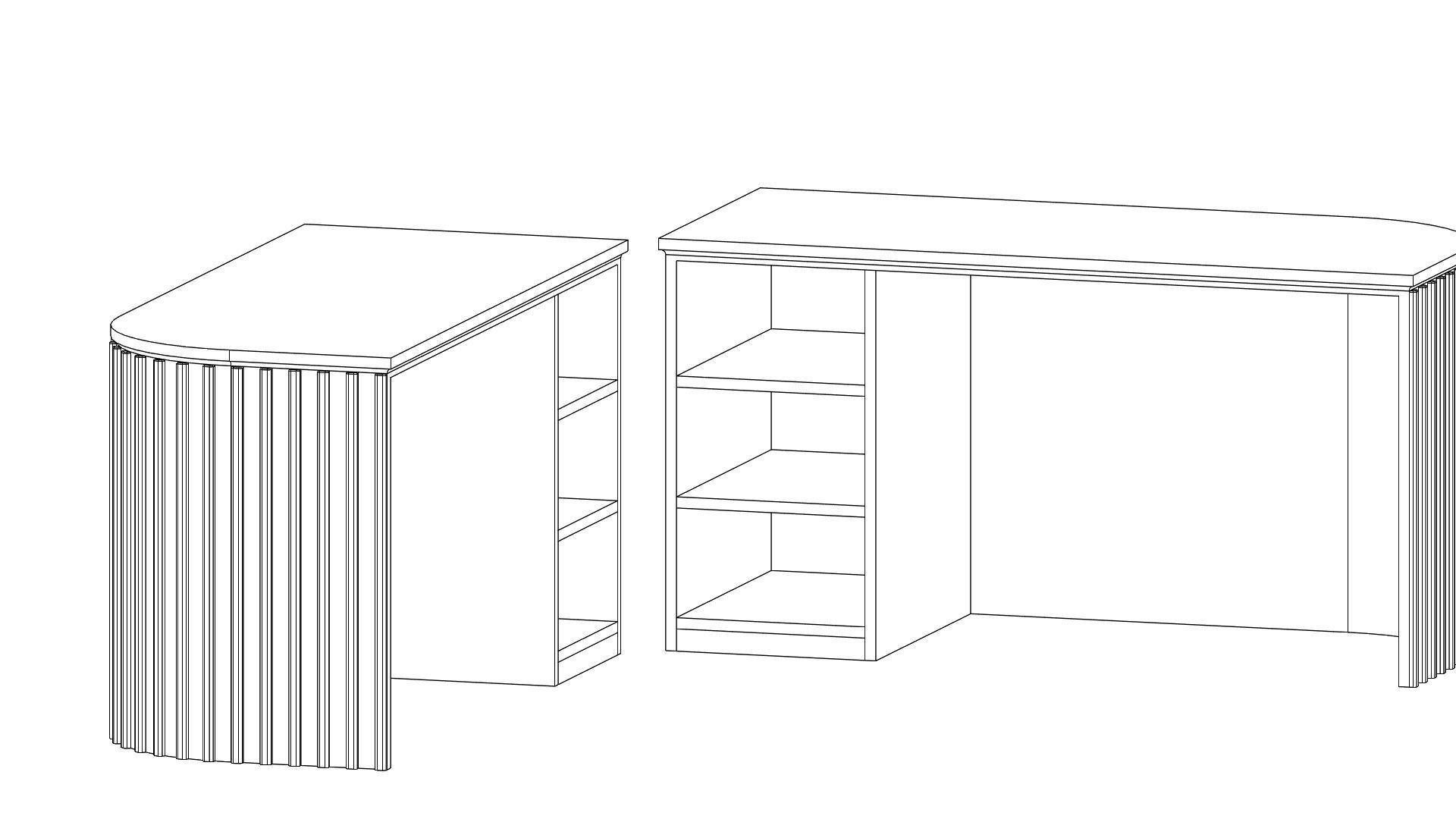 Modern and Functional Office Desk Low-poly 3D model_8