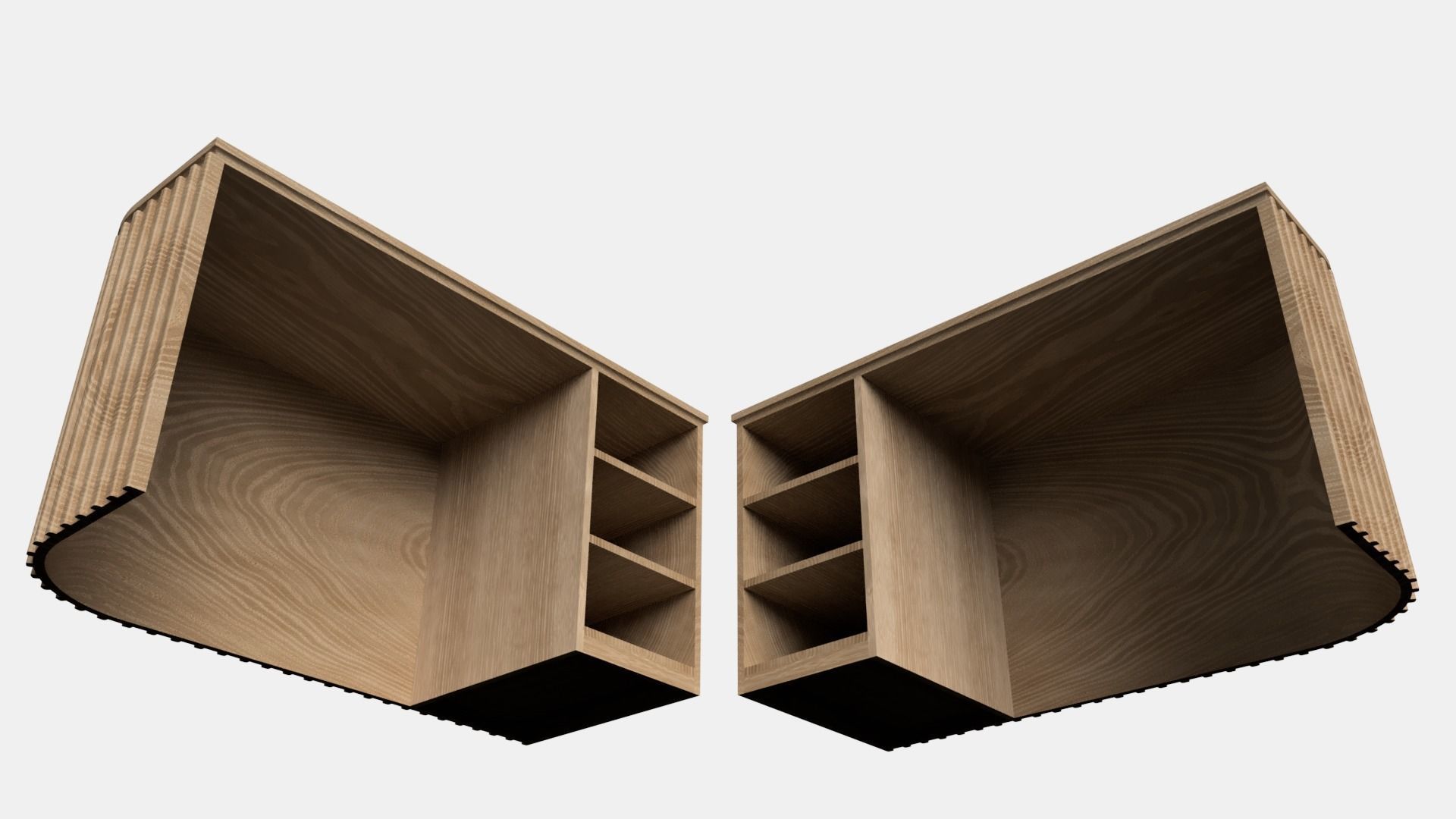 Modern and Functional Office Desk Low-poly 3D model_5