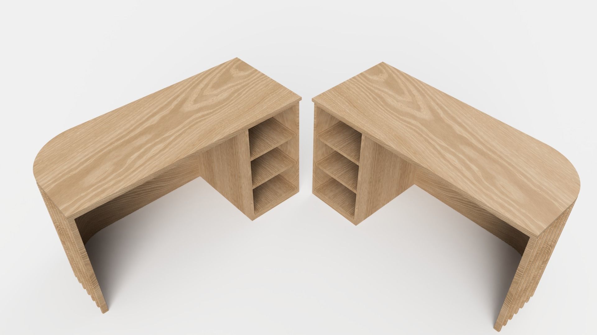 Modern and Functional Office Desk Low-poly 3D model_4