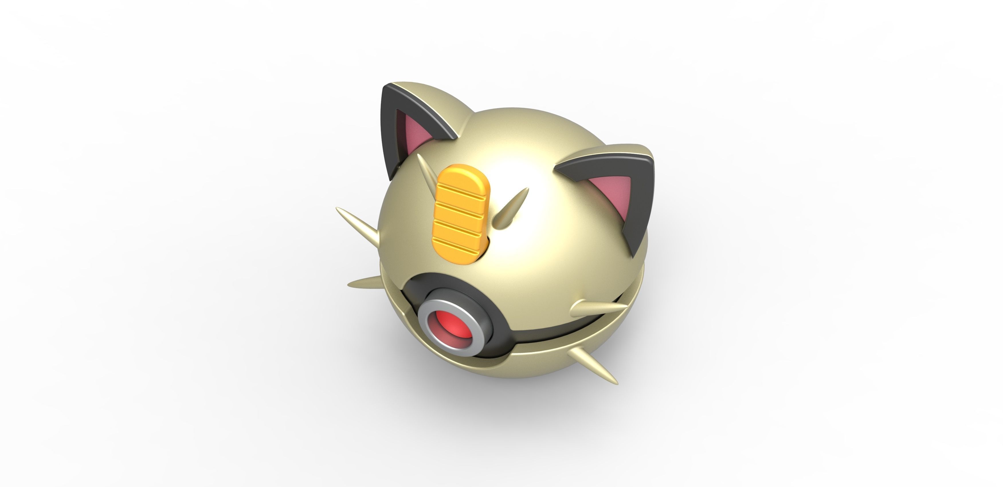Meowth orb 3D print model_3