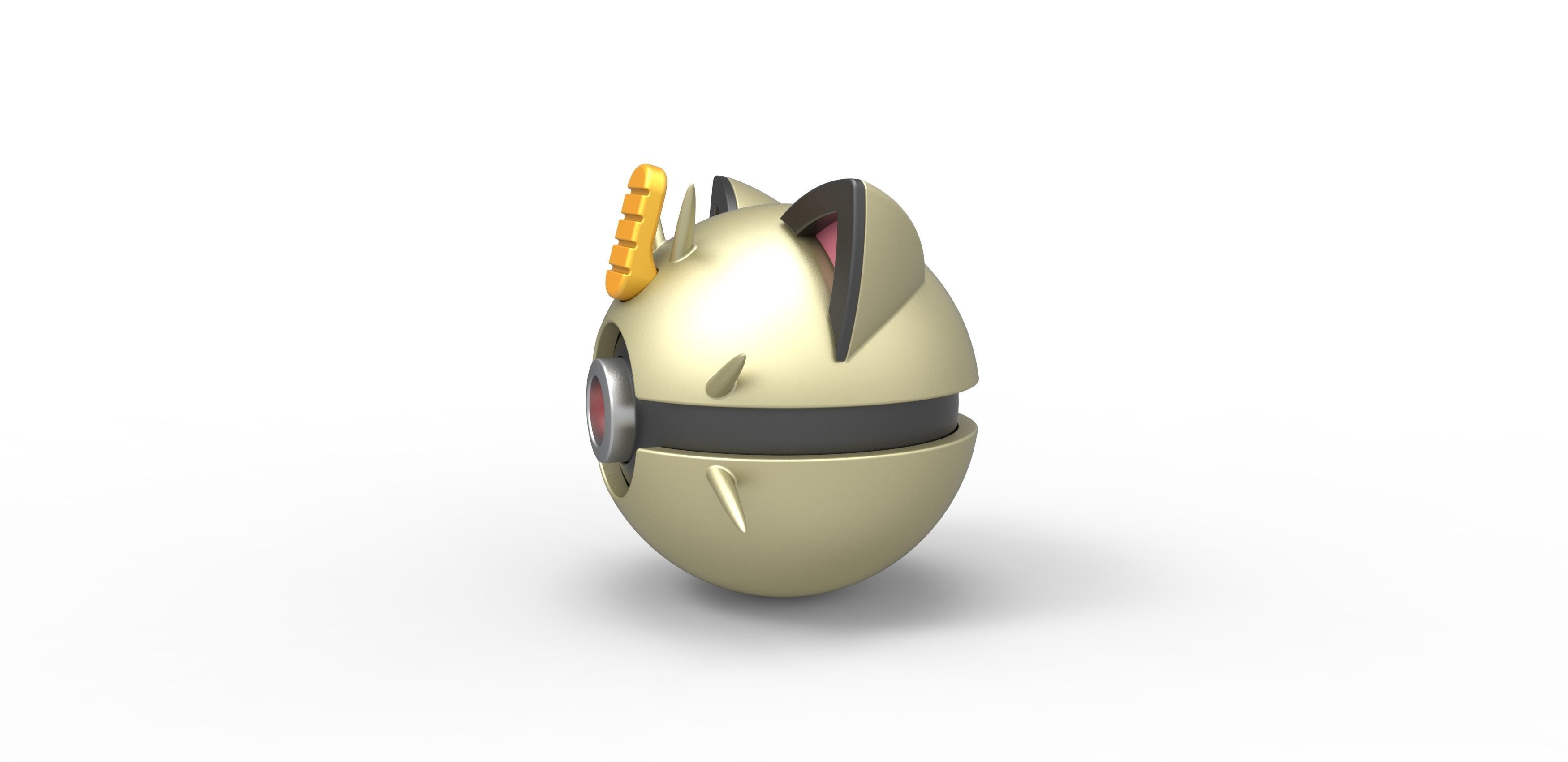 Meowth orb 3D print model_7