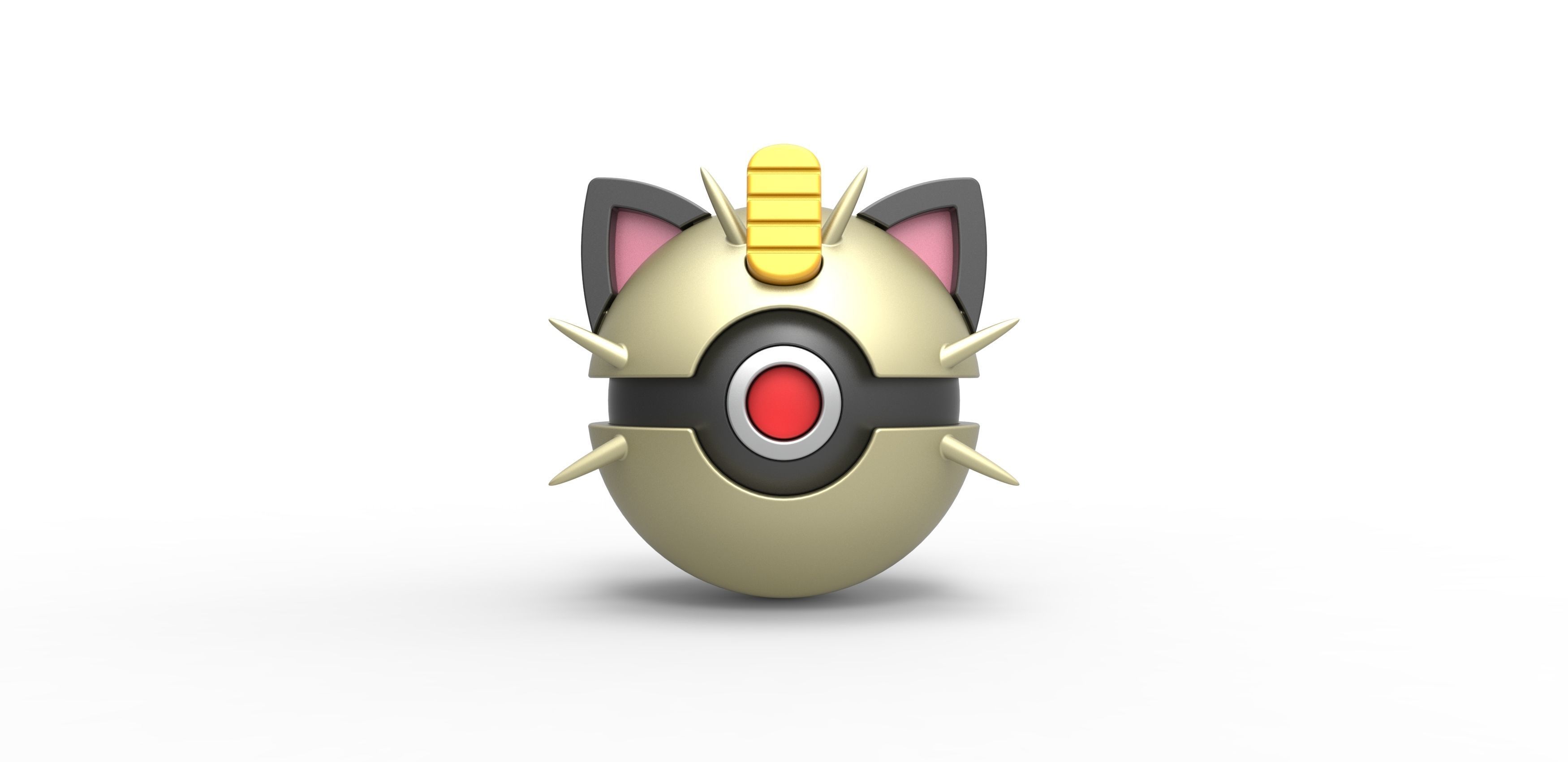 Meowth orb 3D print model_4