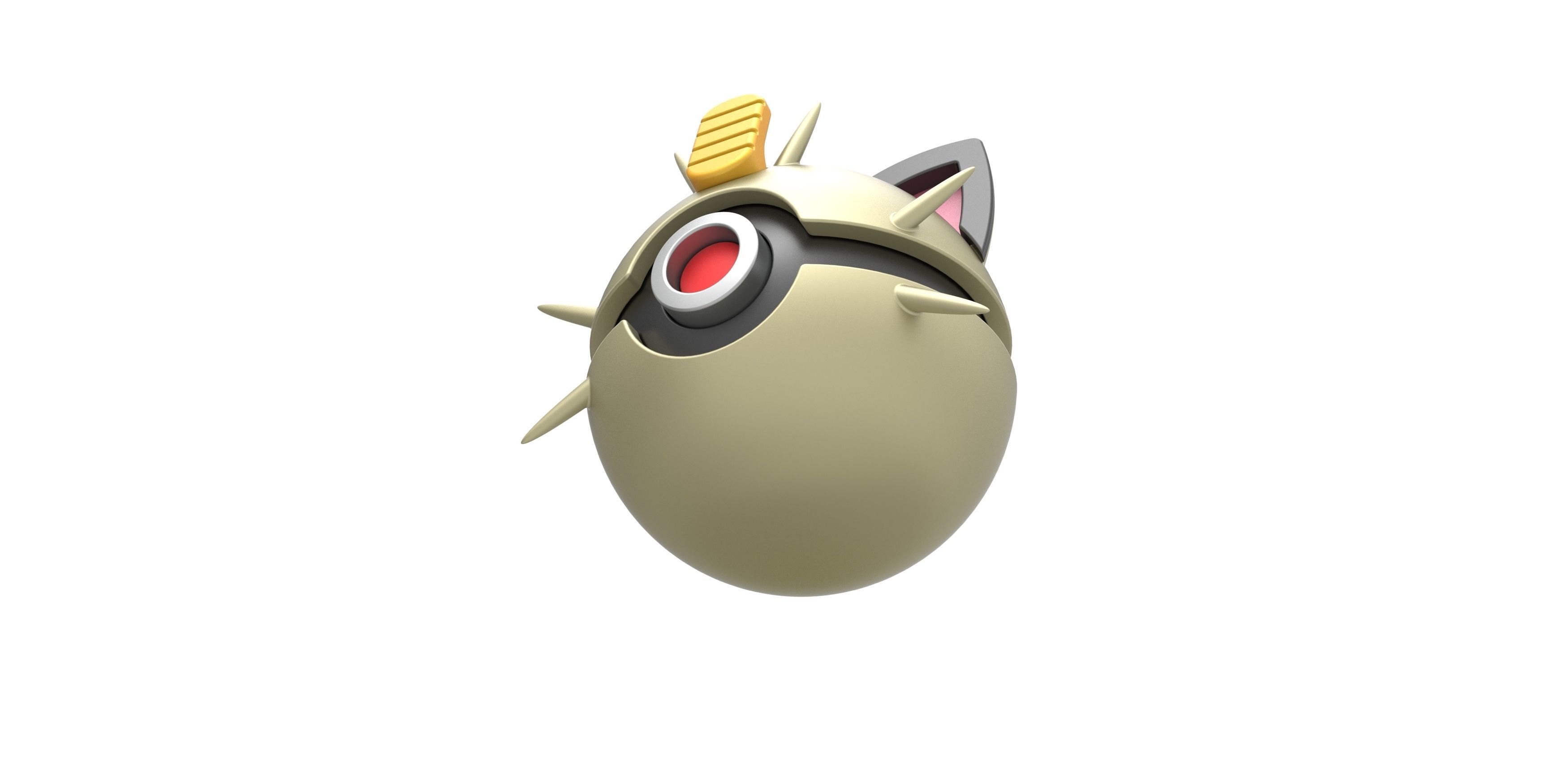 Meowth orb 3D print model_2