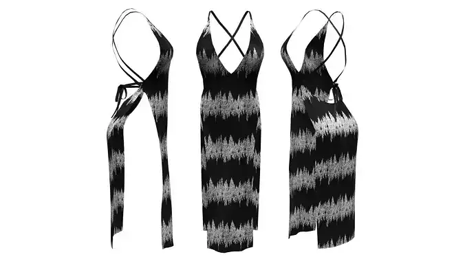 Slit Down Long Dress