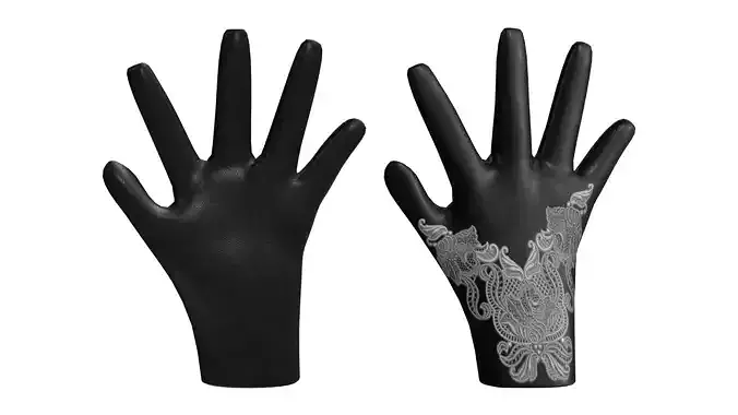 Black Leather Gloves