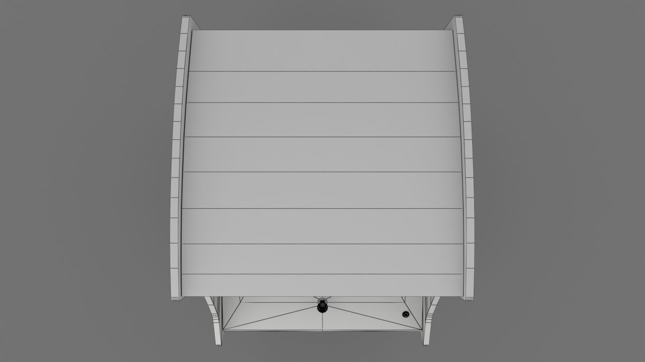 Pacman Arcade Cabinet Low-poly 3D model_6