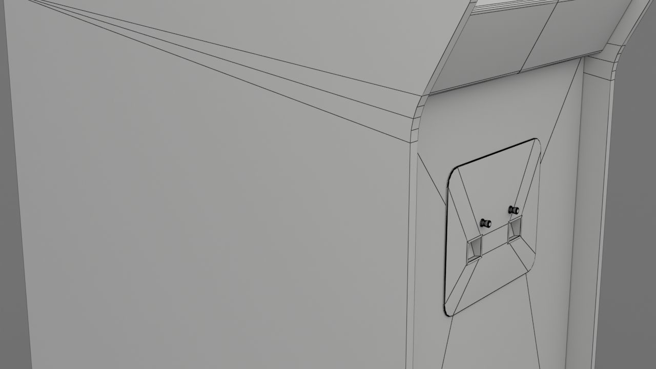 Pacman Arcade Cabinet Low-poly 3D model_18