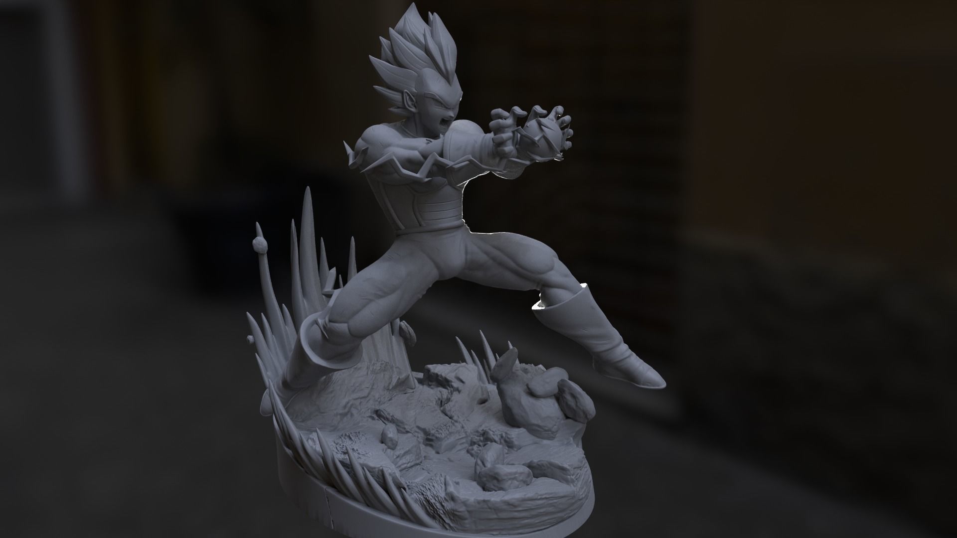 Vegeta Final Flash Blue SuperSayian 3D print model_3