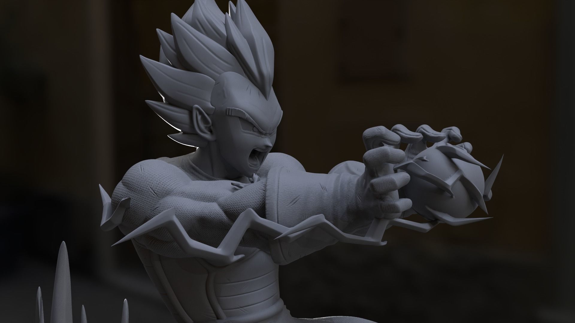 Vegeta Final Flash Blue SuperSayian 3D print model_1