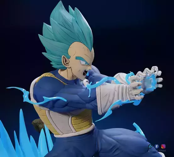 Vegeta Final Flash Blue SuperSayian